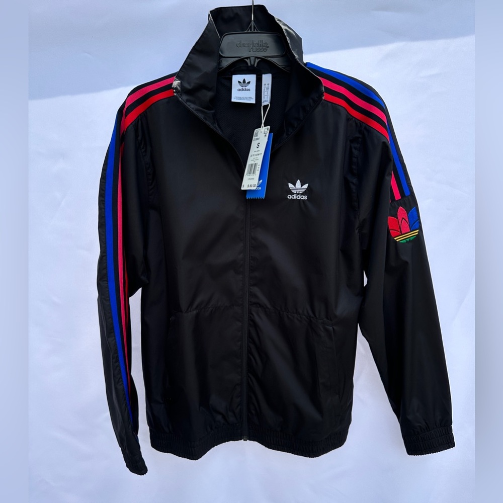 Track Jacket Men’s, Adidas, Originals, Size Small, NWT, Black 3D 3-stripes
